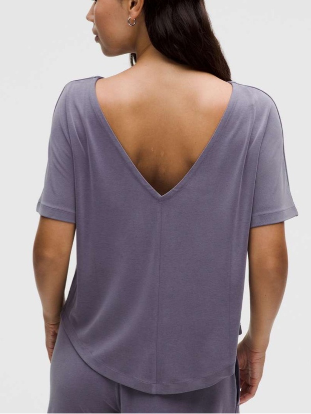 Lululemon - Drapey Softstreme Short Sleeve V-Back Tee - Size XL